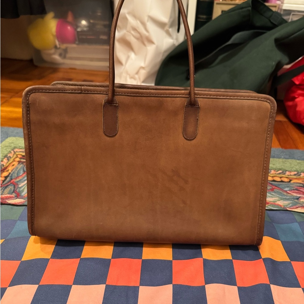 Vintage Coach Cashin Standard Tote 9680 Made in NYC brown tan 70s 80s - Picture 2 of 11